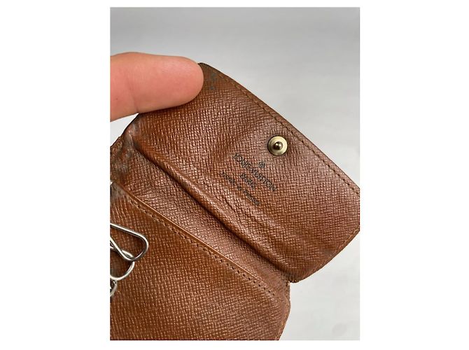 Borsa in pelle marrone Louis Vuitton Lockme - vista 4