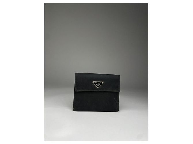 Prada Tessuto  Black Leather Wallet - view 3