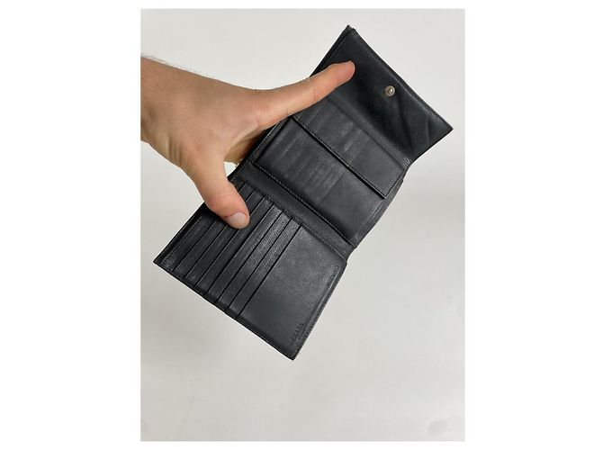 Prada Tessuto  Black Leather Wallet - view 4