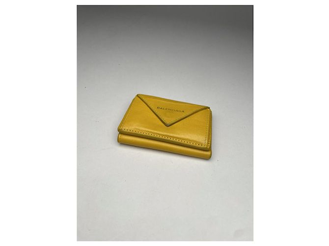Balenciaga Gelbe Lederbörse - Ansicht 5