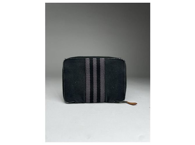 Billetera de algodón negro Hermès - vista 2