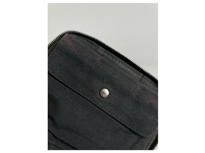 Billetera de algodón negro Hermès - vista 4