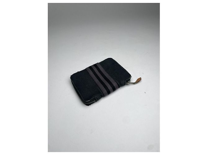 Billetera de algodón negro Hermès - vista 5