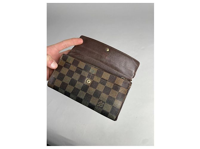 Cartera de cuero marrón Insolite de Louis Vuitton Castaño - vista 5