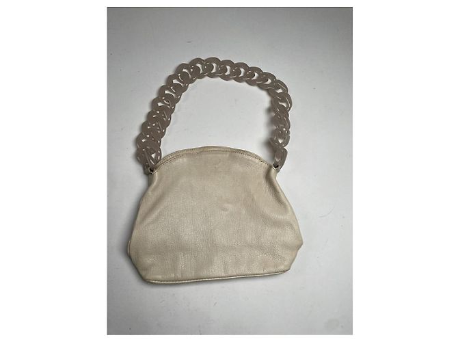 Borsa a mano in pelle beige Giorgio Armani - vista 2