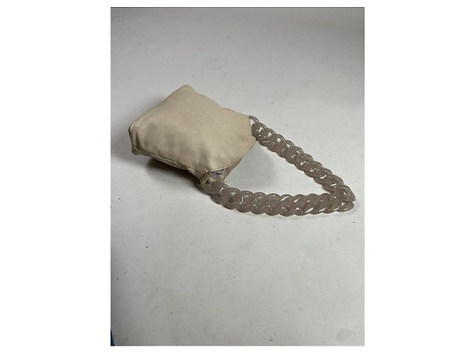Borsa a mano in pelle beige Giorgio Armani - vista 4