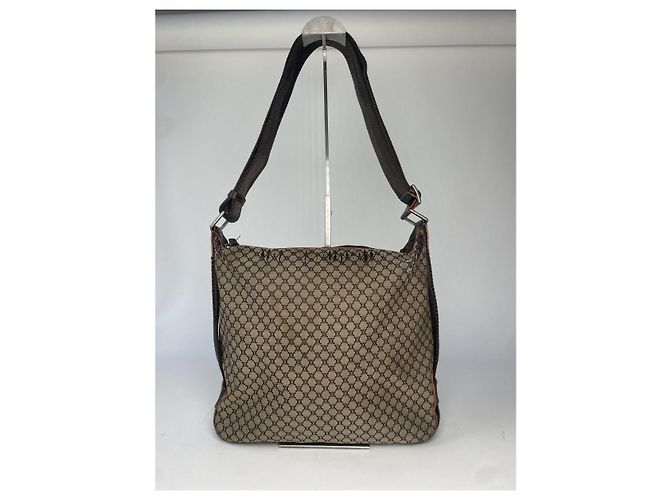 Céline Borsa a mano in cotone Celine Ava Brown Marrone - vista 2