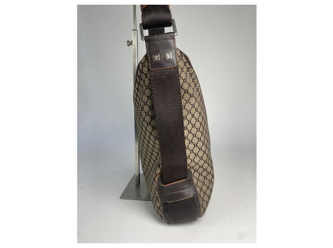 Céline Borsa a mano in cotone Celine Ava Brown Marrone - vista 4