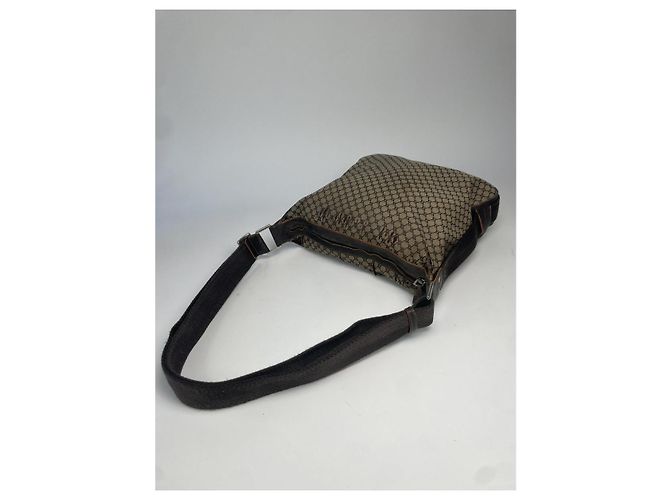 Céline Borsa a mano in cotone Celine Ava Brown Marrone - vista 5
