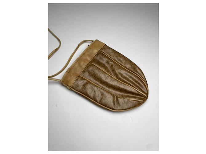 Céline Borsa a secchiello in pelle beige Celine - vista 5