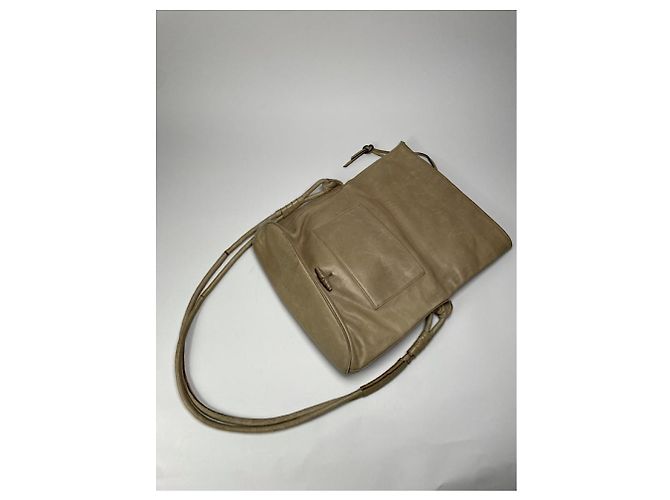 Borsa in pelle beige Jil Sander - vista 4