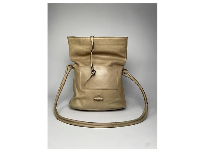Borsa in pelle beige Jil Sander - vista 5