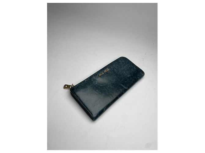 Miu Miu Metallic Leather Wallet - view 5