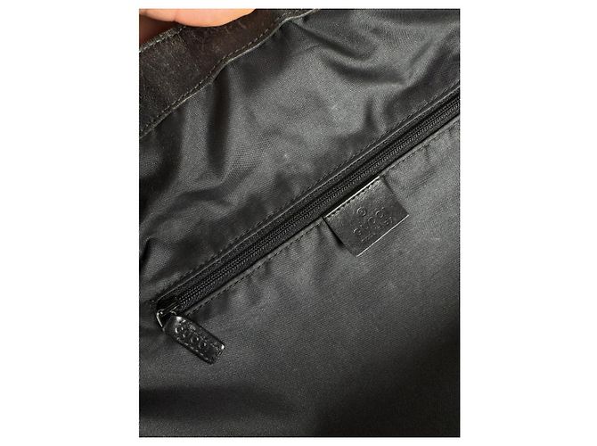 Borsa a mano Gucci Jackie 1961 in cotone nero - vista 2
