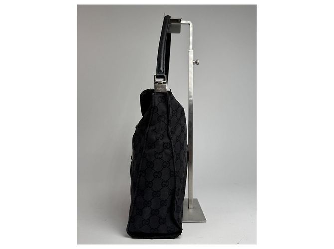 Borsa a mano Gucci Jackie 1961 in cotone nero - vista 4