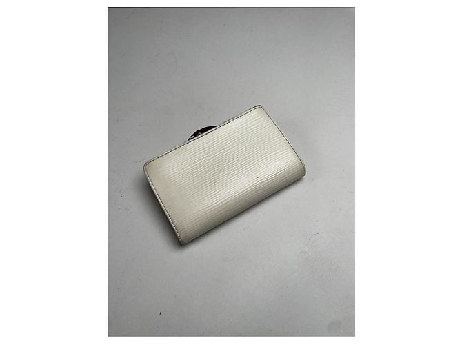 Cartera Louis Vuitton Louise de cuero blanco - vista 5