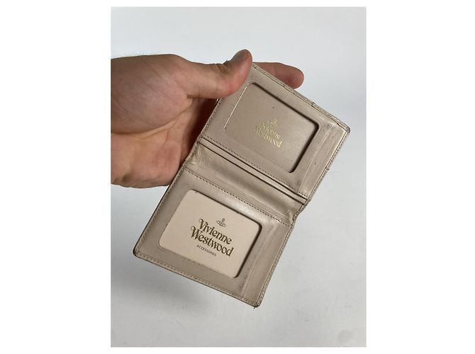 Borsa in pelle beige Vivienne Westwood - vista 3
