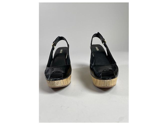 Miu Miu Schwarzer Lacklederabsatz - Ansicht 4