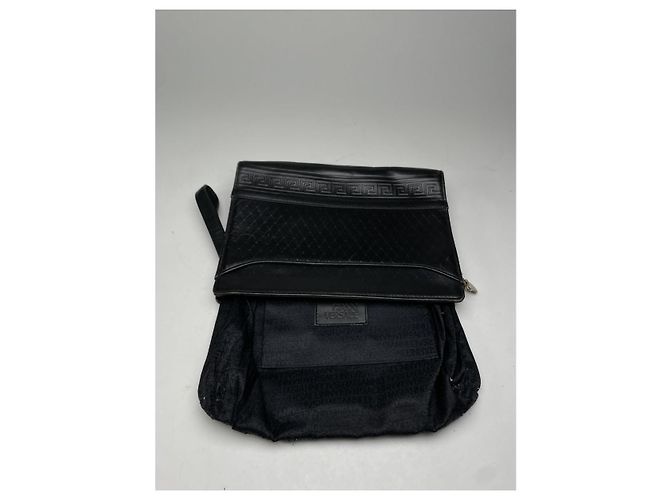 Clutch in pelle nera Gianni Versace Nero - vista 2