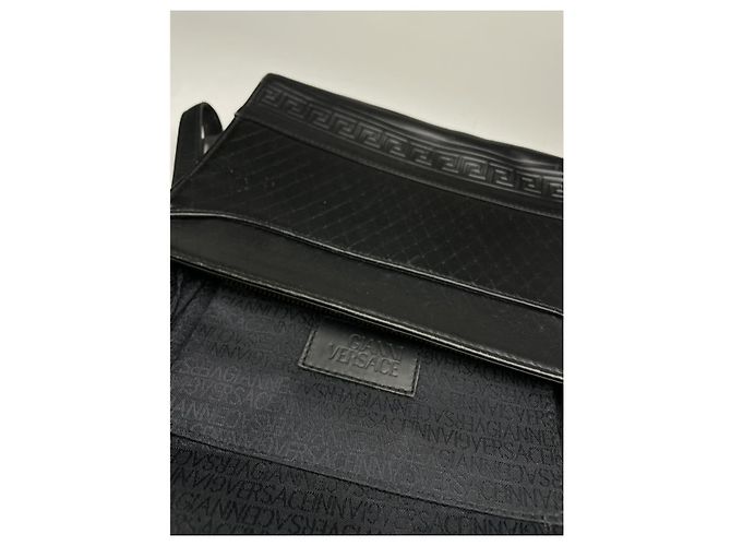 Clutch in pelle nera Gianni Versace Nero - vista 3