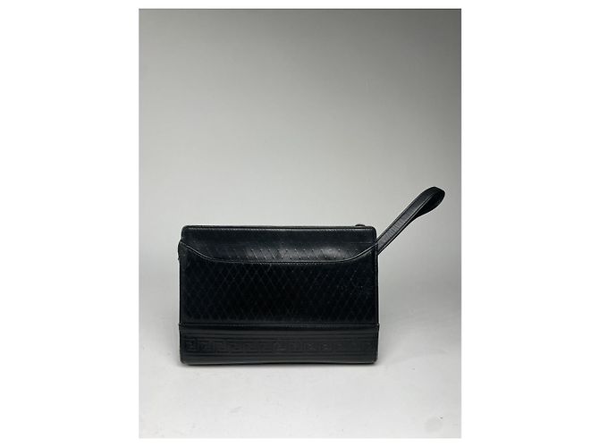 Clutch in pelle nera Gianni Versace Nero - vista 4