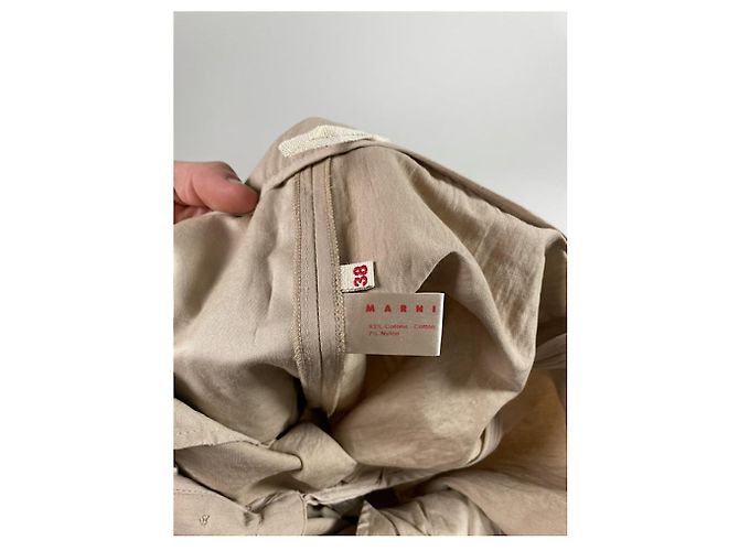 Pantalón de algodón Marni Brown Castaño - vista 5