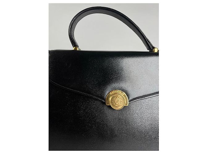 Autre Marque Borsa in pelle nera non firmata Nero - vista 2