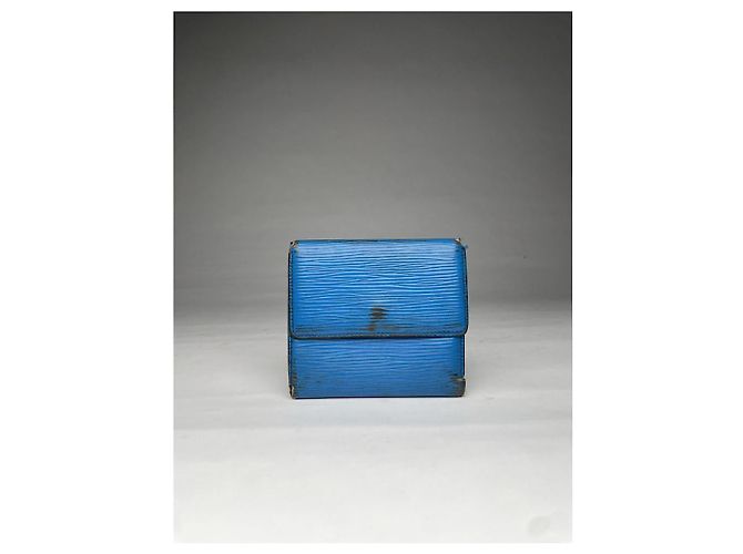 Louis Vuitton Grenelle blauer Leder Geldbeutel - Ansicht 3