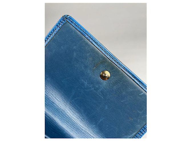 Louis Vuitton Grenelle blauer Leder Geldbeutel - Ansicht 5