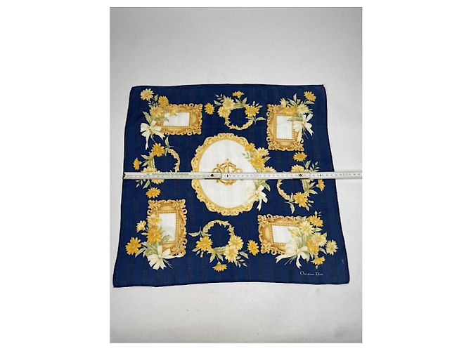 Dior Mitzah ABCDior Sciarpa in Seta Blu - vista 4