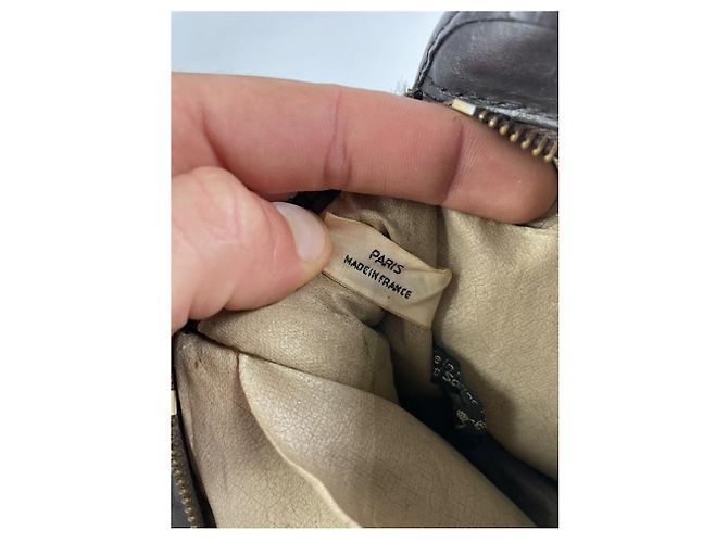 Borsa a tracolla in cotone marrone Saddle di Dior - vista 4
