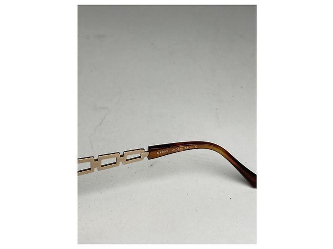 Fendi Gold-Metall Sonnenbrille Golden - Ansicht 4