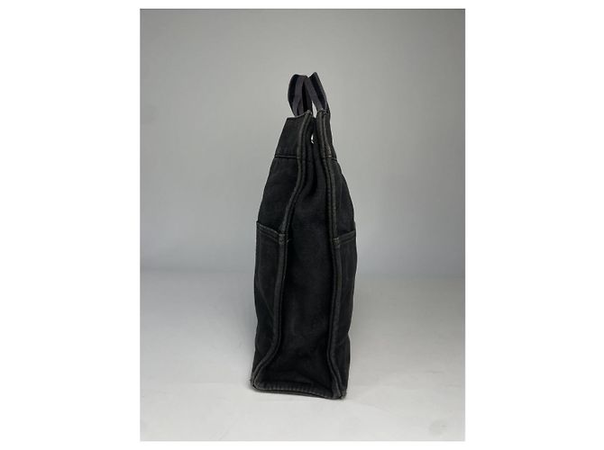 Borsa a mano in cotone nero Hermès - vista 2