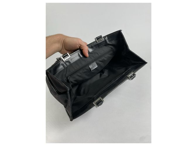 Gucci Jackie Vintage schwarze Lederhandtasche - Ansicht 2