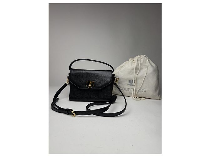 Courreges Borsa in pelle nera Courrèges Nero - vista 2