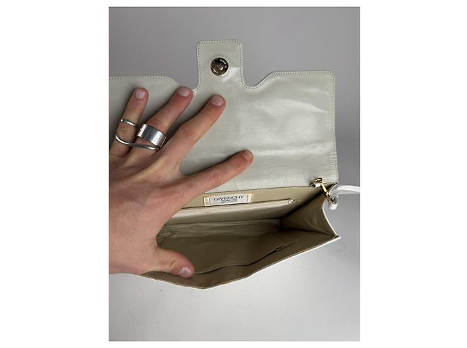 Bolsa de couro branco Givenchy 4G - vista 3