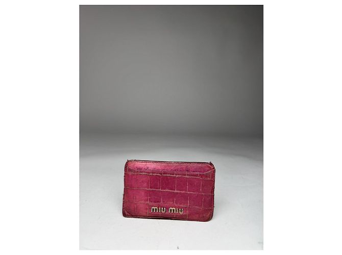 Borsa in pelle rosa Miu Miu - vista 5