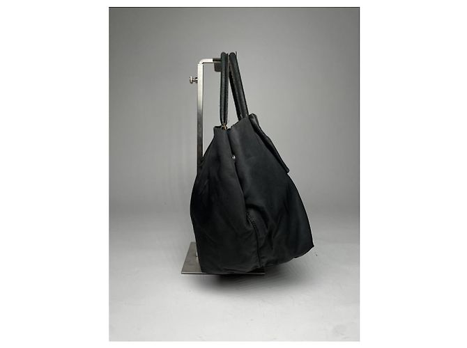 Bow Prada Re-Edition 2005 schwarze Polyester-Handtasche mit Reißverschluss - Ansicht 4