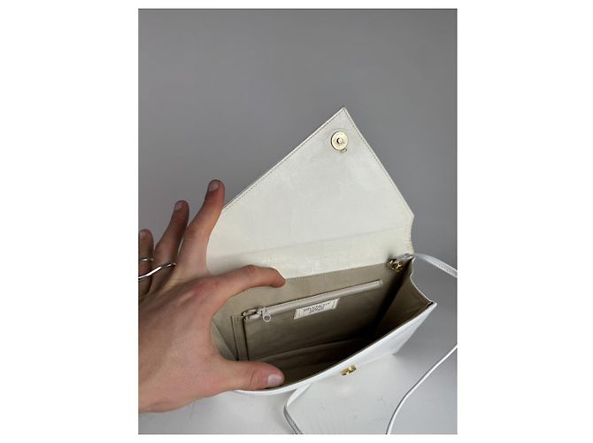 Bolsa de couro branco Givenchy 4G - vista 3