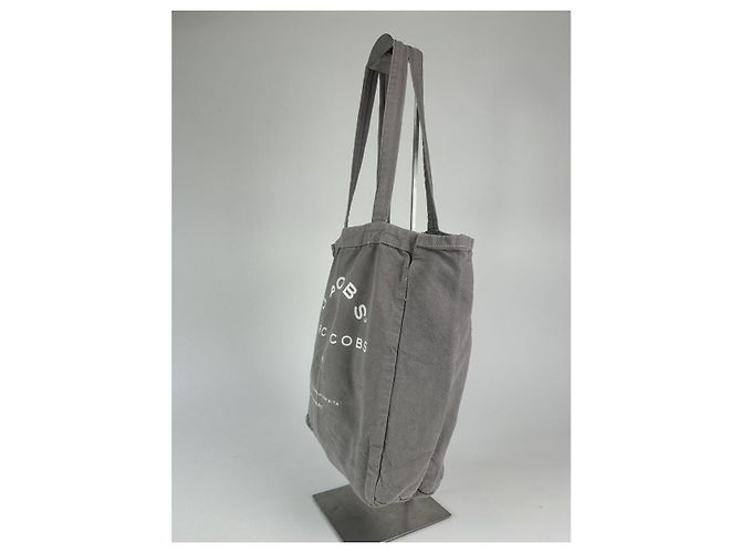 Grauer Baumwoll-Handtasche The Tag Tote von Marc Jacobs - Ansicht 5