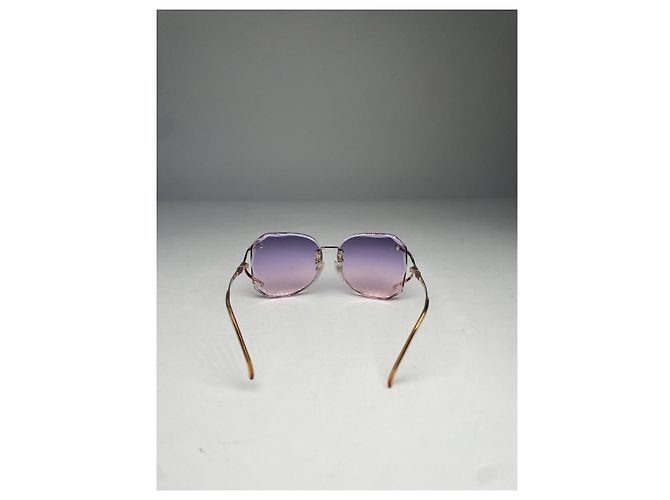 Gafas de sol de metal morado Yves Saint Laurent Púrpura - vista 2