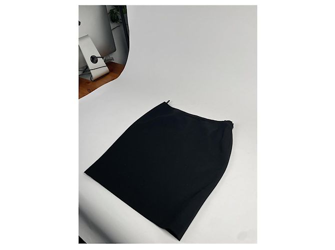 Falda de lana negra Gianni Versace Negro - vista 2