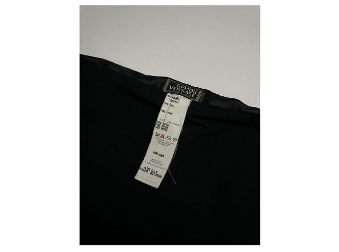 Falda de lana negra Gianni Versace Negro - vista 3