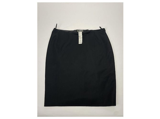 Falda de lana negra Gianni Versace Negro - vista 4