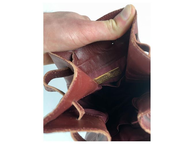 Borsa a mano in pelle bordeaux Cartier Bordò - vista 4