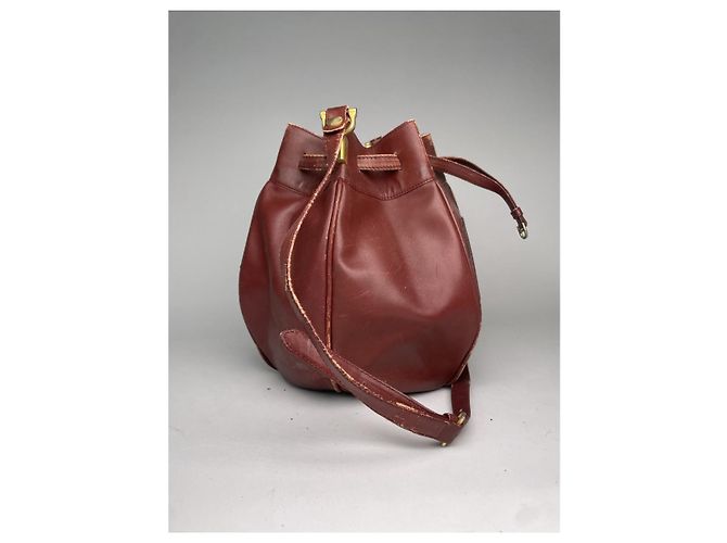 Borsa a mano in pelle bordeaux Cartier Bordò - vista 5