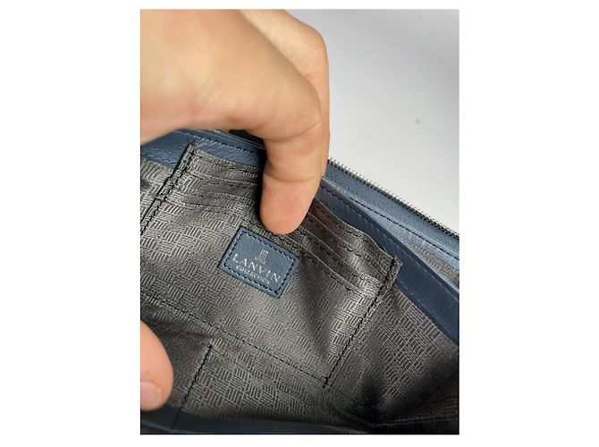 Lanvin Blue Leather Wallet - view 5
