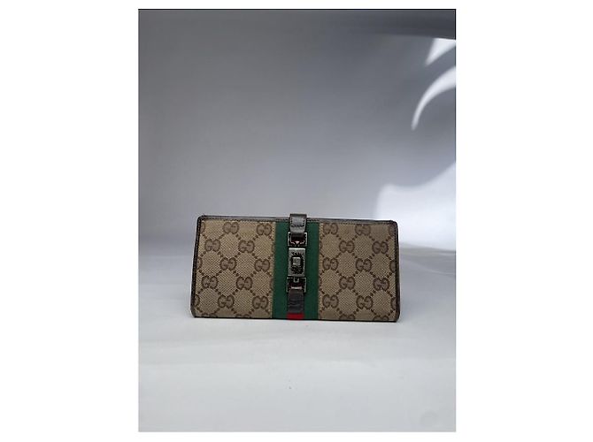 Gucci Jackie Vintage Beiger Leder Geldbeutel - Ansicht 2