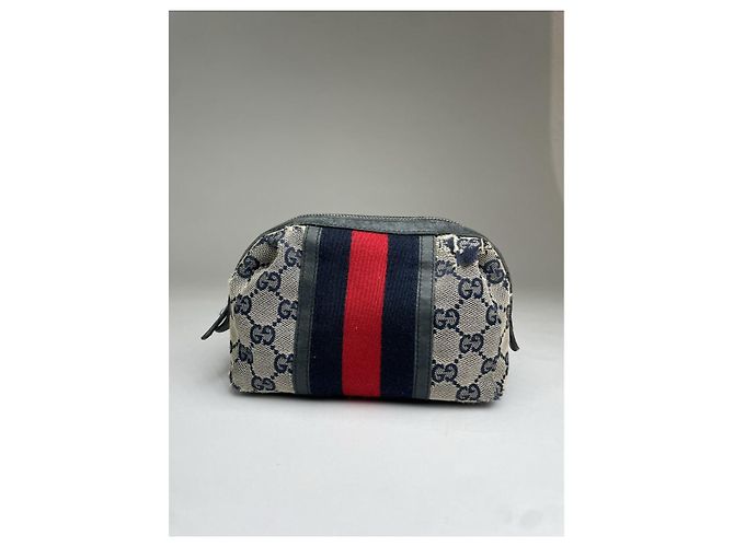 Clutch in cotone grigio Gucci Dionysus - vista 4