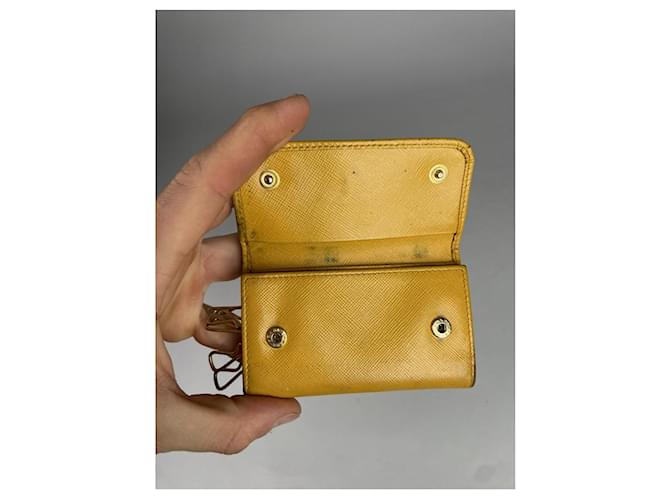 Borsa in pelle gialla Prada Giallo - vista 4